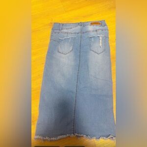 Blue Denim Skirt fashion2 love